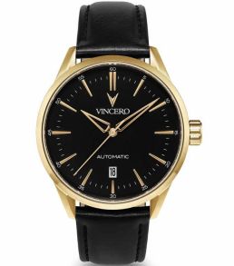 Vincero Icon Automatic Black/Guldfarvet Bla-Yg-Y03