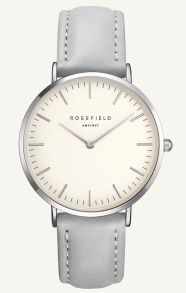 Rosefield Bowery White Grey Sølvfarvet 38mm BWGS-B10