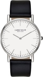 Carrie Taylor Lexington Sølvfarvet/White Black Leather