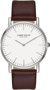 Carrie Taylor Lexington Sølvfarvet/White Brown Leather