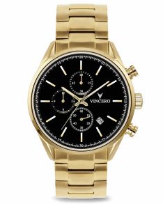 Vincero Chrono S - Black/Gold Color Steel Bla-GolM-0S38