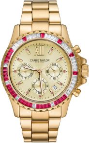 Carrie Taylor Astoria 42mm Golden Chronograph CTW1401