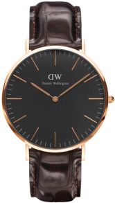 Daniel Wellington Classic Black York Rosegoldfarvet 40mm DW00100128