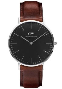 Daniel Wellington Classic Black St Mawes Sølvfarvet 40mm DW00100130