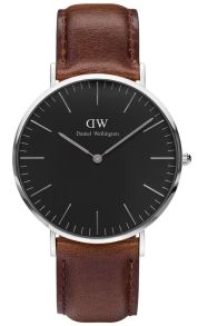 Daniel Wellington Classic Black Bristol Silver 40mm DW00100131