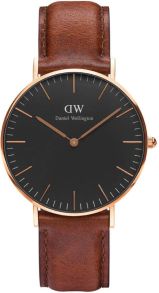 Daniel Wellington Classic Black St Mawes Rosegoldfarvet 36mm DW00100136