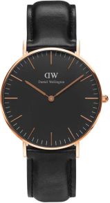 Daniel Wellington Classic Black Sheffield Rosegoldfarvet 36mm DW00100139