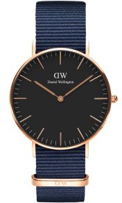 Daniel Wellington Classic Black Bayswater Rosegoldfarvet 36 MM DW00100281