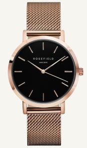 Rosefield Mercer Black Rosegoldfarvet 38mm MBR-M45