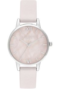Olivia Burton Semi Precious Midi Rose Quartz Blossom & Silver OB16SP19