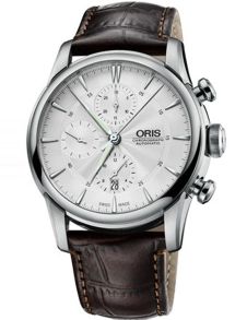 Nice watch with leather strap - Oris Artelier Chronograph 01 774 7686 4051-07 5 23 70FC