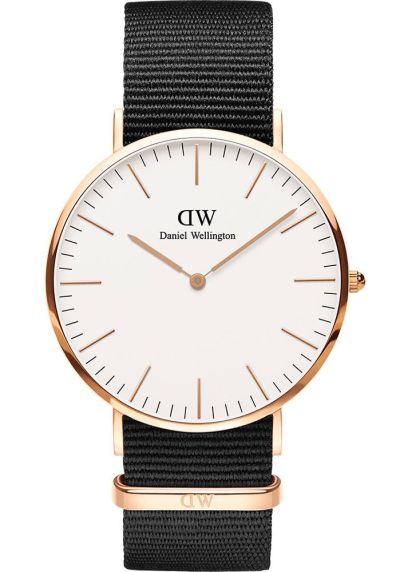 Daniel Wellington Classic Sheffield Rosegoldfarvet 40mm & Classic Cornwall Nato Strap DW00500002