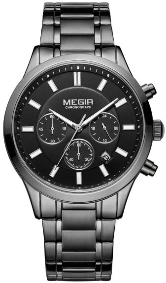 Megir Classic Mens Chronograph All Black 2150