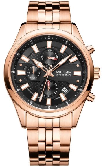 Megir Fusion Chronograph Rose Steel 2154